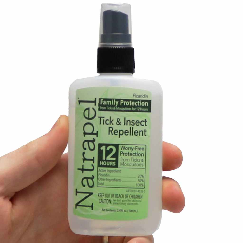 Natrapel Picaridin Tick & Insect Repellent 3.4 oz. Pump Spray in hand