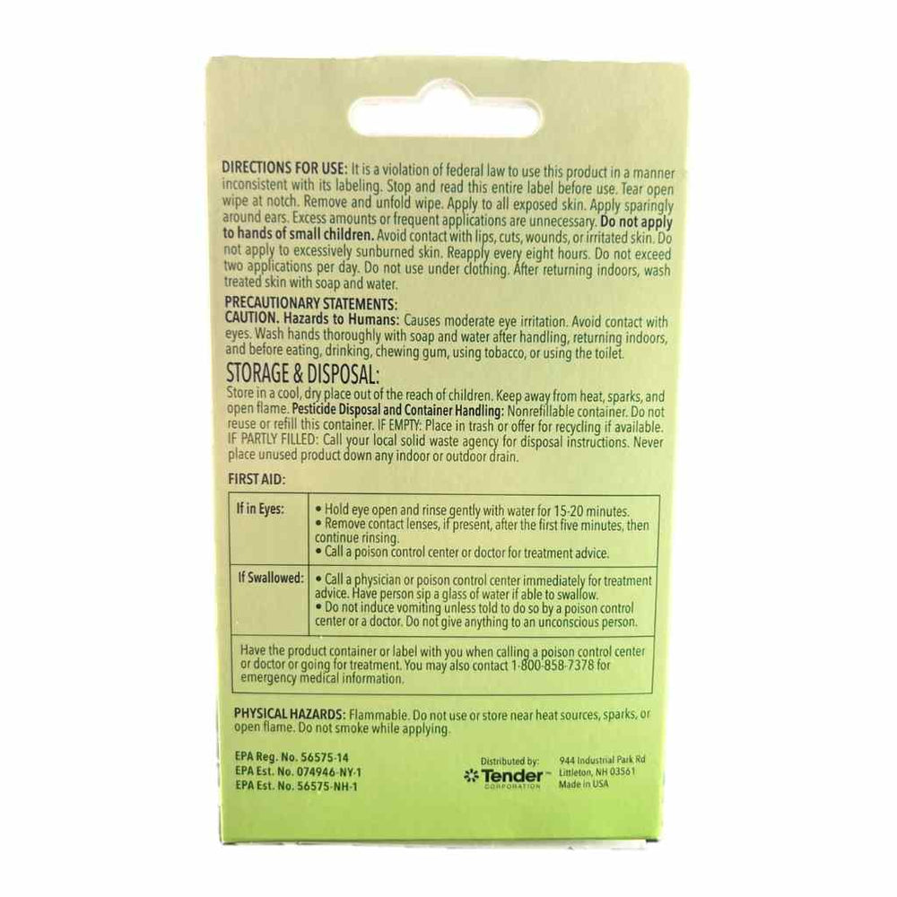 Natrapel Tick and Insect Bug Repellent Wipes