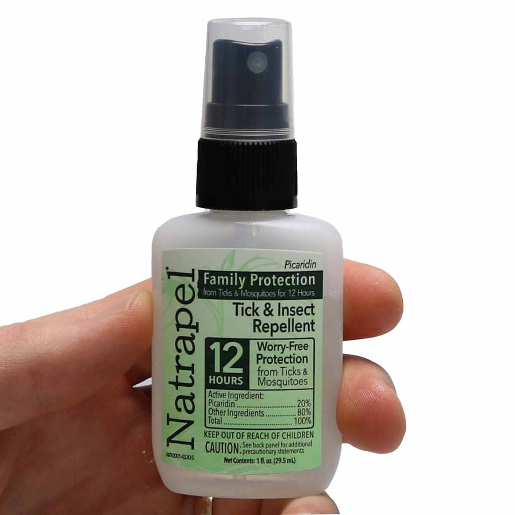 Natrapel  Picaridin Tick & Insect Repellent 1 oz. Pump Spray in hand