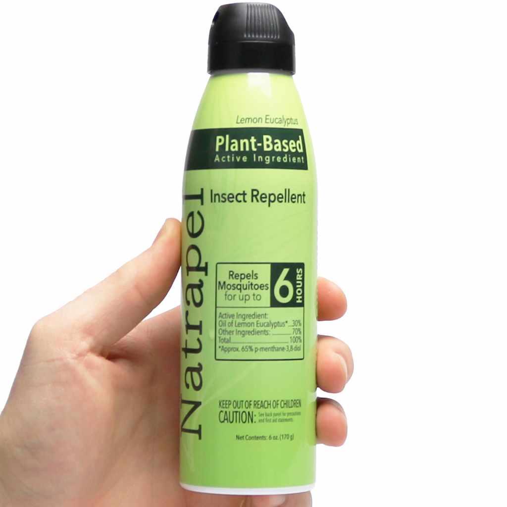 Natrapel Lemon Eucalyptus Tick & Insect Repellent Eco-Spray 6 oz. in hand