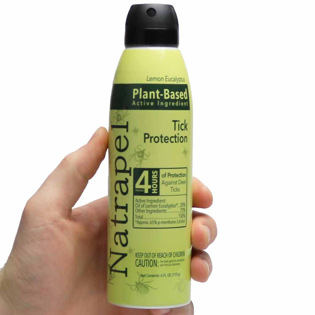 Natrapel Lemon Eucalyptus Tick Repellent Eco-Spray 6 oz. in hand