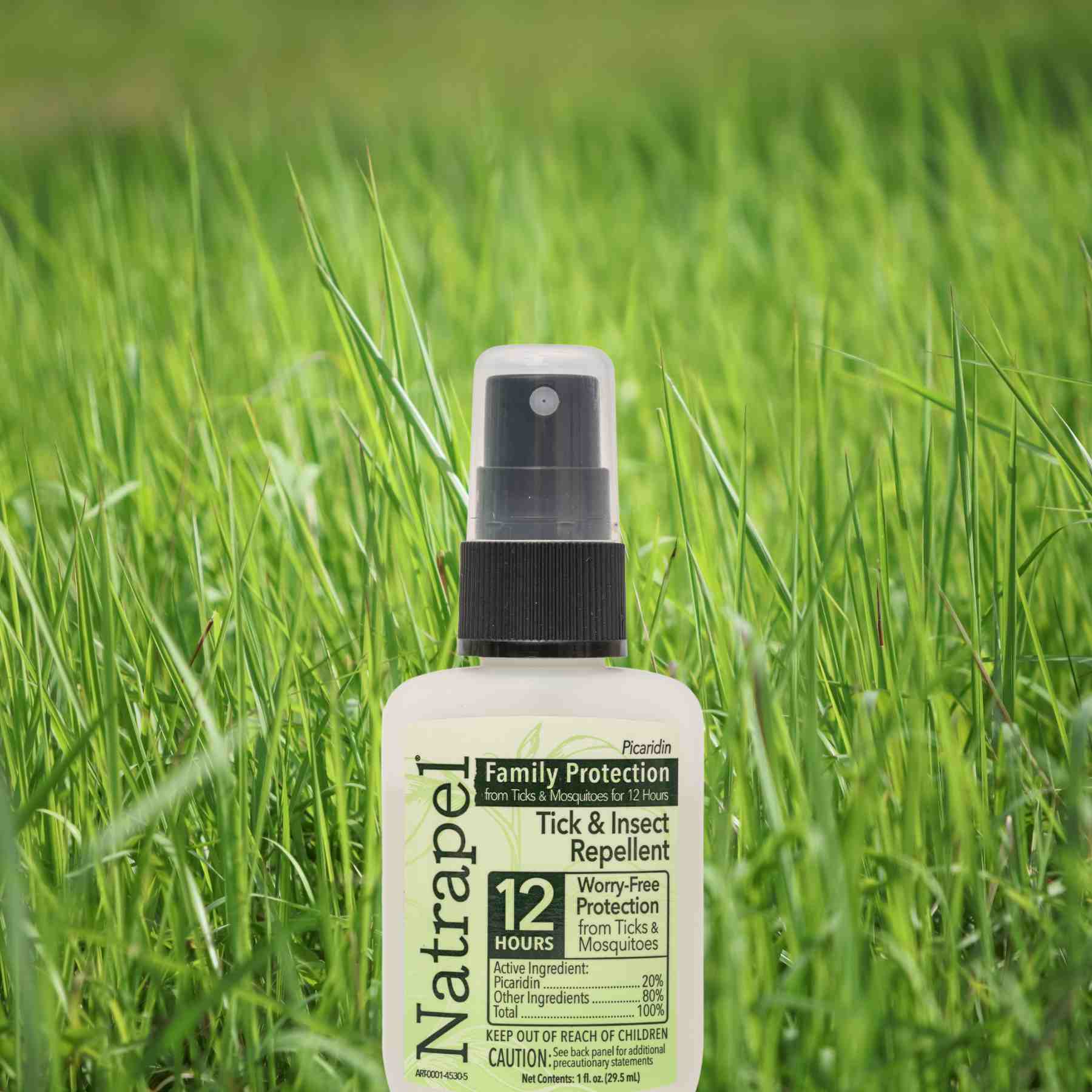 Natrapel Picaridin Insect Repellent 1 oz. sitting in grass