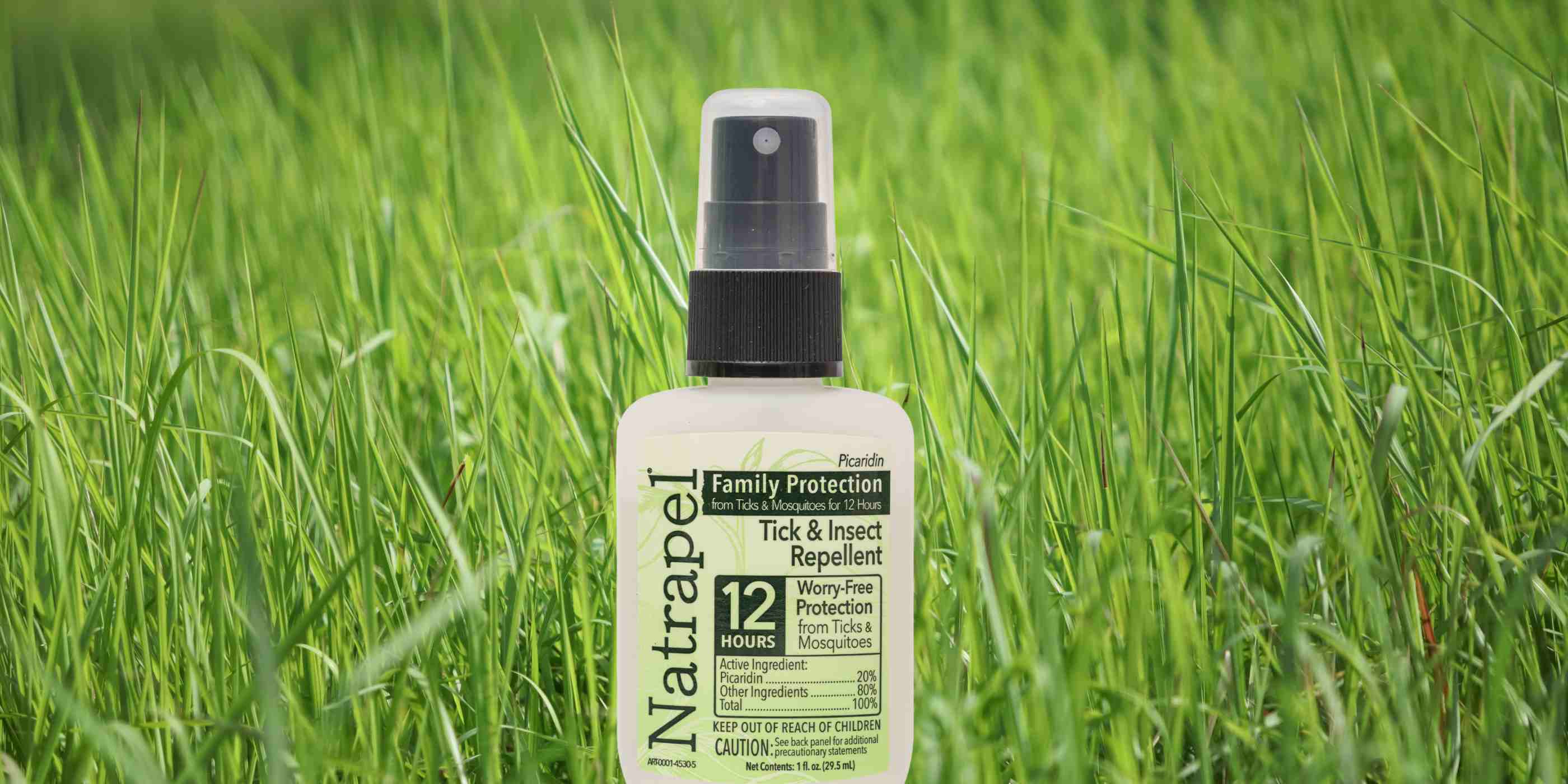 Natrapel Picaridin Insect Repellent 1 oz. sitting in grass